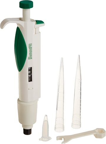 Globe Scientific Diamond PRO 3311-5000 ماصة دقيقة للأبحاث قابلة للتعديل، حجم 1000-5000 ميكرولتر، أخضر فاتح in Saudi Arabia