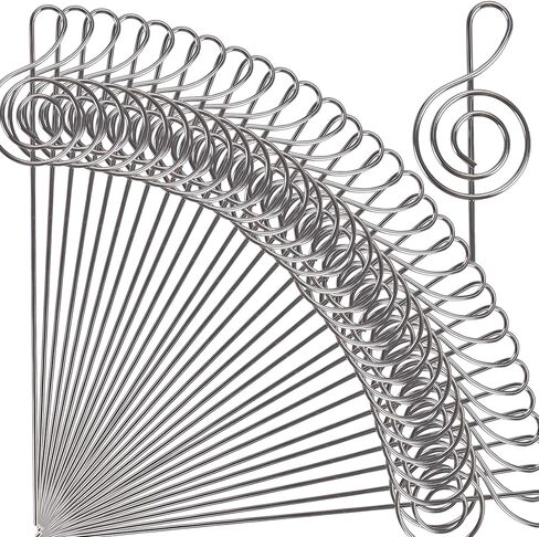 H&W 50pcs 4.7''L حلقة حلقة شكل دائري DIY حرفة سلك كليب الجدول حاملي بطاقات ملاحظة صورة صورة مذكرة حامل معدني المشبك لحفل عيد ميلاد مكتب DIY كعكة توبر (WE5-D1) in Kuwait