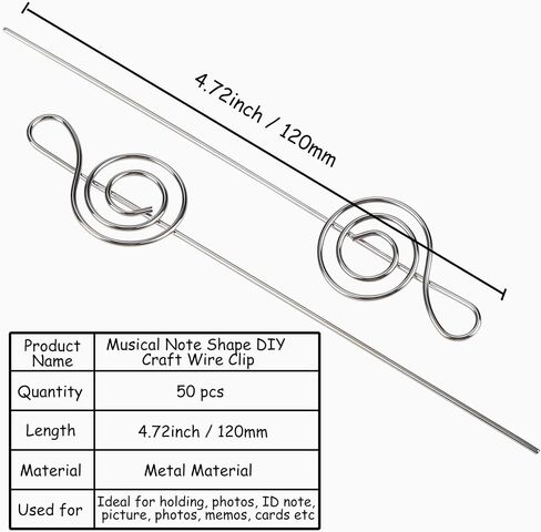 H&W 50pcs 4.7''L حلقة حلقة شكل دائري DIY حرفة سلك كليب الجدول حاملي بطاقات ملاحظة صورة صورة مذكرة حامل معدني المشبك لحفل عيد ميلاد مكتب DIY كعكة توبر (WE5-D1) in Kuwait