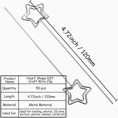H&W 50pcs 4.7''L حلقة حلقة شكل دائري DIY حرفة سلك كليب الجدول حاملي بطاقات ملاحظة صورة صورة مذكرة حامل معدني المشبك لحفل عيد ميلاد مكتب DIY كعكة توبر (WE5-D1) in Kuwait
