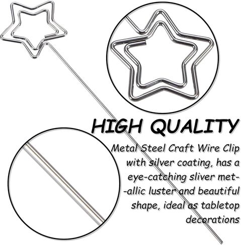 H&W 50pcs 4.7''L حلقة حلقة شكل دائري DIY حرفة سلك كليب الجدول حاملي بطاقات ملاحظة صورة صورة مذكرة حامل معدني المشبك لحفل عيد ميلاد مكتب DIY كعكة توبر (WE5-D1) in Kuwait