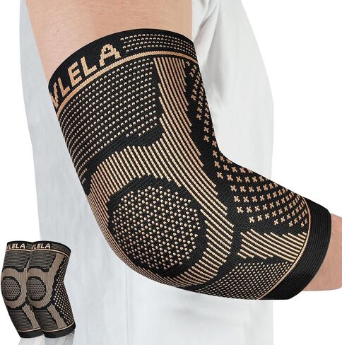 Copper Elbow Sleeve,Elbow Compression Sleeve, Elbow Brace For Tendonitis and Tennis Elbow,Golfers, Arthritis, Bursitis. Elbow Pain Relief,Weightlifting, Fit for Men & Women in Saudi Arabia