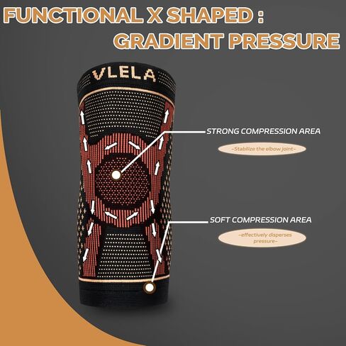 Copper Elbow Sleeve,Elbow Compression Sleeve, Elbow Brace For Tendonitis and Tennis Elbow,Golfers, Arthritis, Bursitis. Elbow Pain Relief,Weightlifting, Fit for Men & Women in Saudi Arabia