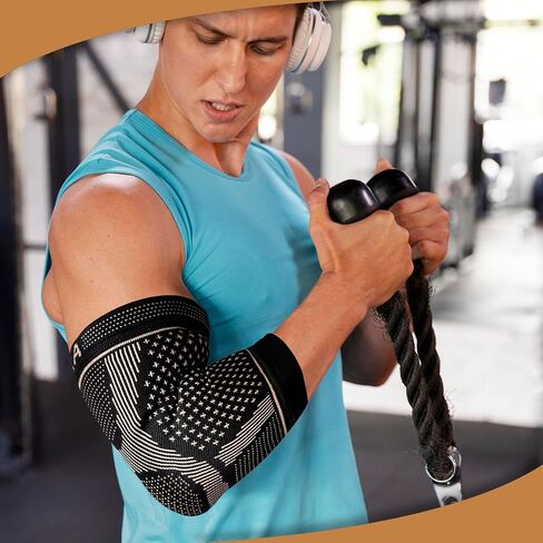Copper Elbow Sleeve,Elbow Compression Sleeve, Elbow Brace For Tendonitis and Tennis Elbow,Golfers, Arthritis, Bursitis. Elbow Pain Relief,Weightlifting, Fit for Men & Women in Saudi Arabia