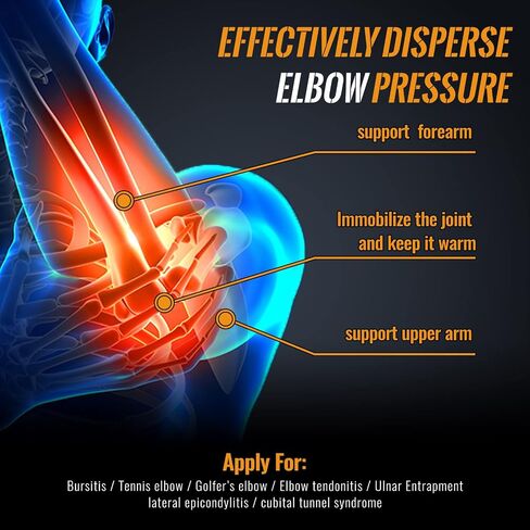 Copper Elbow Sleeve,Elbow Compression Sleeve, Elbow Brace For Tendonitis and Tennis Elbow,Golfers, Arthritis, Bursitis. Elbow Pain Relief,Weightlifting, Fit for Men & Women in Saudi Arabia