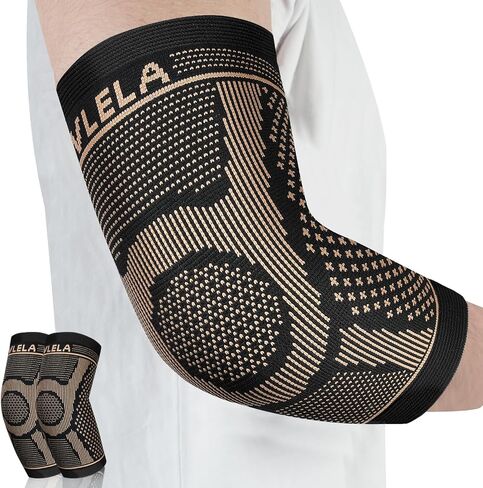 Copper Elbow Sleeve,Elbow Compression Sleeve, Elbow Brace For Tendonitis and Tennis Elbow,Golfers, Arthritis, Bursitis. Elbow Pain Relief,Weightlifting, Fit for Men & Women in Saudi Arabia