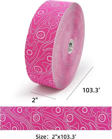 إصدار ممتد من شريط علم الحركة OK TAPE، شريط رياضي مرن أصلي - شرائط طويلة بطول 2 بوصة × 103 قدم - خالية من اللاتكس، قابلة للتنفس، احترافية للرياضيين الرياضيين في العلاج الطبيعي (أسود) in Kuwait