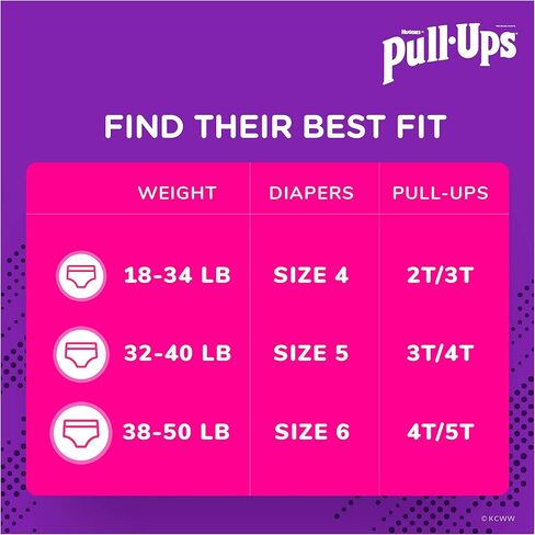 Pull-Ups Girls' Nighttime Potty Training Pants Training Underwear, 3T-4T, 18 Ct in Saudi Arabia