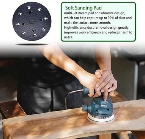 ترقية 492280 ETS 125 Eq وسادة الصنفرة البديلة الناعمة 125 مم 5 بوصة، متوافقة مع Festool ETS 125، ES 125، ETSC 125 وسادة الصنفرة in Kuwait