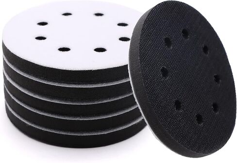 5 Pack 6 Inch 25 Holes Hook and Loop Interface Pads for Orbital Sander | Soft Density Sponge, Buffer Cushion Backing Pads, Foam Sanding Interface Pads for Automotive Woodworking Polishing in Saudi Arabia