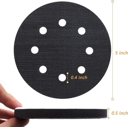 5 Pack 6 Inch 25 Holes Hook and Loop Interface Pads for Orbital Sander | Soft Density Sponge, Buffer Cushion Backing Pads, Foam Sanding Interface Pads for Automotive Woodworking Polishing in Saudi Arabia