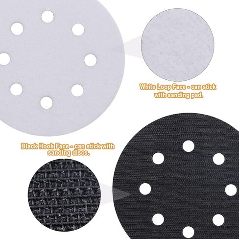 5 Pack 6 Inch 25 Holes Hook and Loop Interface Pads for Orbital Sander | Soft Density Sponge, Buffer Cushion Backing Pads, Foam Sanding Interface Pads for Automotive Woodworking Polishing in Saudi Arabia