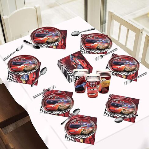 Cars Party Supplies Cars Birthday Party Favors Includes Cups Plates Napkins for Cars Birthday Baby Shower Decor in Kuwait