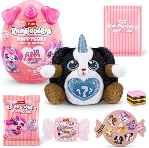 Rainbocorns Puppycorn Hound Dog Scent Surprise - Surprise Unboxing Soft Toy, Scented Puppy Plush for Girls by ZURU in Saudi Arabia