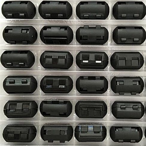 20pcs 5mm 0.2'' Electronics Filter Ferrite Bead Ferrite Clip Ferrite Clamps Chokes Ferrite Core Ferrite Snap Black in Saudi Arabia
