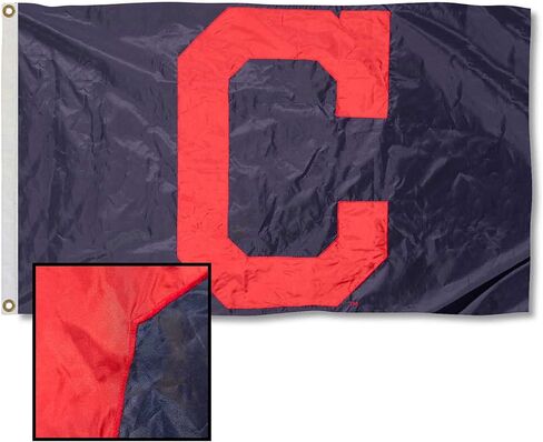 علم كليفلاند البيسبول فينتاج ريترو سي مطرز من النايلون in Kuwait