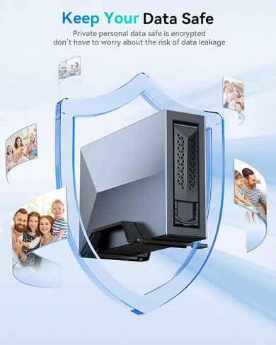 Yottamaster NAS Enclosure for 18TB 3.5" & 2.5" SATA HDD/SSD, 1 Bay Network Attached Storage, Quad Core CPU RAM DDR4, Personal Private Home Cloud, Network Hard Drive Enclosure Ethernet (Diskless) in Saudi Arabia