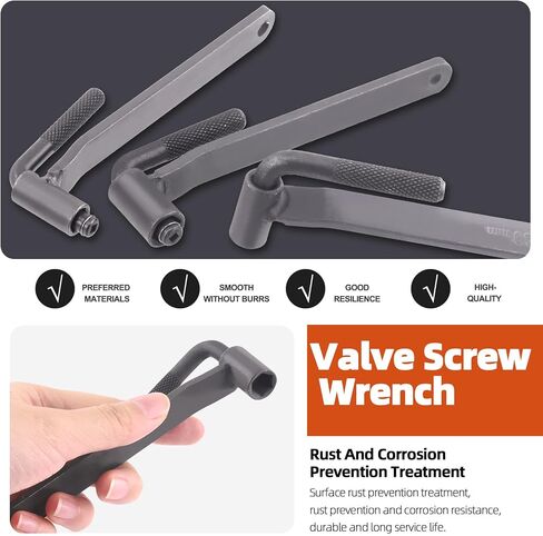 Tanstic 4Pcs Valve Adjusting Tool Kit, Motorcycle Scooter Valve Tool, Engine Valve Screw Repair Wrench, Valve Tappet Adjusting Square Hexagonal Hole Tool with Straight Offset Feeler Gauge Set in Kuwait
