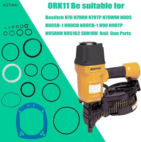 ORK11 إعادة بناء عدة لBostitch N70 N79RH N79TP N79WW N80 N80S N80SB-1 N80CB N80CB-1 N90 N90TP N95 N95RHN N95162 SDN11RH المسامير بندقية صيانة عدة إصلاح أجزاء in Kuwait