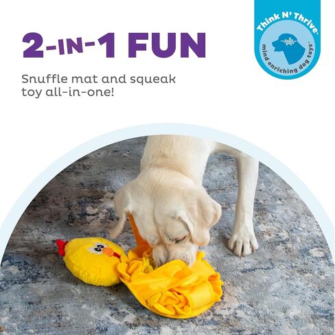 لغز الكلب من Outward Hound Nina Ottosson Stuff N' Snuffle Plush Snuffle Ball، فيل، أزرق in Saudi Arabia