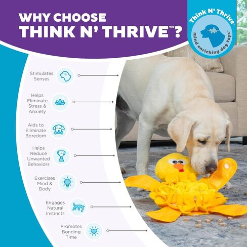 لغز الكلب من Outward Hound Nina Ottosson Stuff N' Snuffle Plush Snuffle Ball، فيل، أزرق in Saudi Arabia