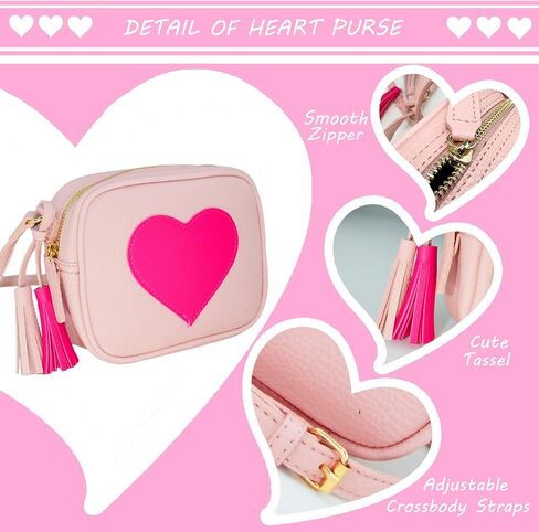 Little Girls Crossbody Heart Purse & Heart Shaped Sunglasses, Christmas Birthday New Year Gifts for Kids Women in Kuwait