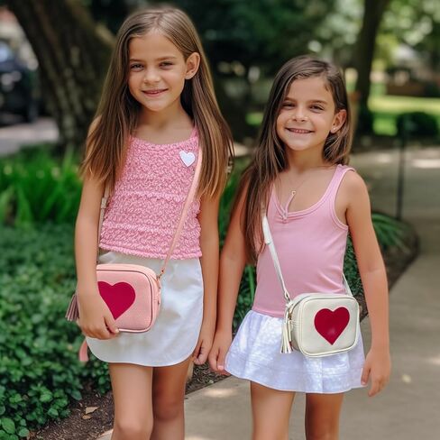 Little Girls Crossbody Heart Purse & Heart Shaped Sunglasses, Christmas Birthday New Year Gifts for Kids Women in Kuwait