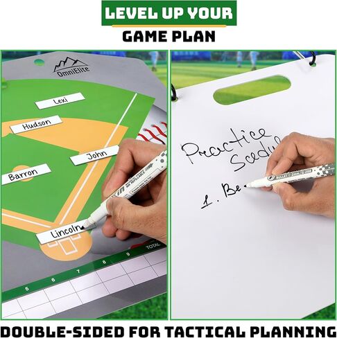 Baseball Lineup Board for Dugout | Magnetic Baseball Lineup Board | Softball Lineup Board for Dugout | Dugout Organizer includes 40 Magnets & Water-Resistant Carrying Bag for Storage and Transport in Saudi Arabia