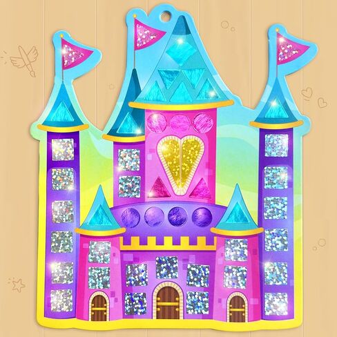 Imagimake Mirror Mosaic Princess & Unicorn Kids Art Set | DIY Craft Kit | Foil Stickers for Kids | Birthday Gift for Girls and Boys Ages 3,4,5,6,7,8 | Easter Gifts for Kids | Easter Toys in Kuwait