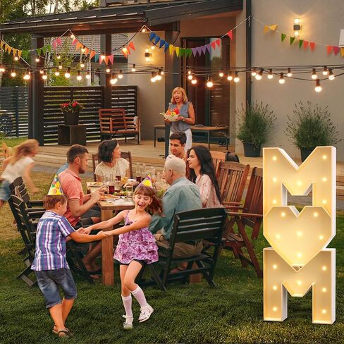 Mothers Day Decorations, 4FT Marquee Light Up Letters, Decorative LED Marquee Letter Lights, DIY Large Marquee Heart Letters Sign for Mother's Day Party, Mother Birthday Party Favors in Saudi Arabia