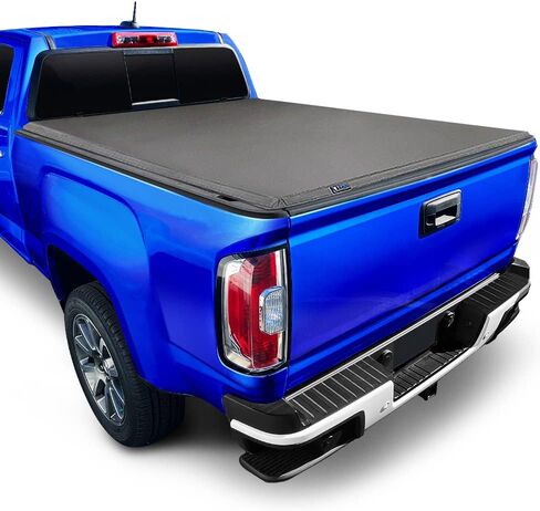 Tyger Auto T1 Soft Roll Up Truck Bed Tonneau Cover Compatible with 2004-2012 Chevy Colorado / GMC Canyon; 2006-2008 Isuzu I350 | Fleetside 5'1" Bed (61") | TG-BC1C9001 , Black in Saudi Arabia