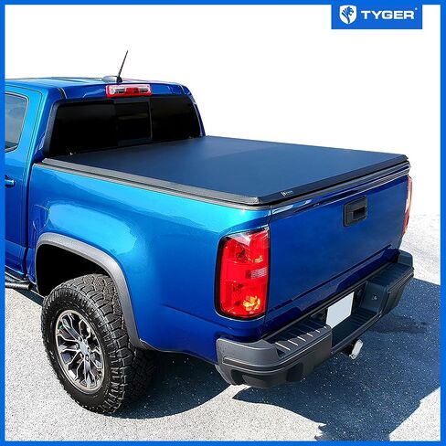 Tyger Auto T1 Soft Roll Up Truck Bed Tonneau Cover Compatible with 2004-2012 Chevy Colorado / GMC Canyon; 2006-2008 Isuzu I350 | Fleetside 5'1" Bed (61") | TG-BC1C9001 , Black in Saudi Arabia