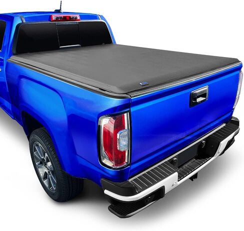Tyger Auto T1 Soft Roll Up Truck Bed Tonneau Cover Compatible with 2004-2012 Chevy Colorado / GMC Canyon; 2006-2008 Isuzu I350 | Fleetside 5'1" Bed (61") | TG-BC1C9001 , Black in Saudi Arabia