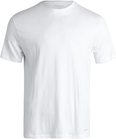 Kenneth Cole Men's Undershirt - 100% Cotton Short Sleeve T-Shirt - 3 Pack Plain White T-Shirt for Men, Crewneck/V-Neck (S-XL) in Saudi Arabia