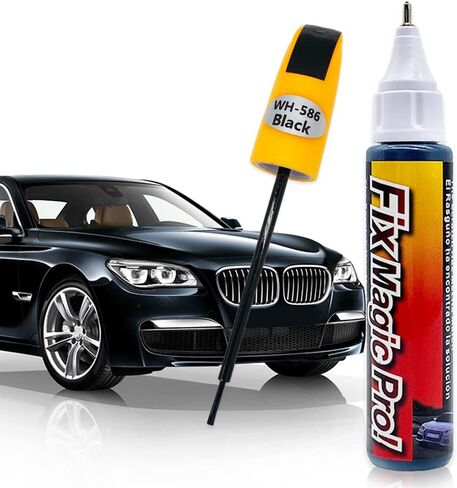 طلاء أسود لإصلاح خدوش السيارات، مزيل خدوش طلاء السيارات سريع وسهل، قلم طلاء السيارة ثنائي في واحد للمركبات، 0.4oz in Kuwait