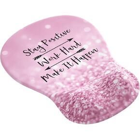Ergonomic Mouse Pad with Wrist Rest,Cute Gel Mousepad Wrist Support - Small Mini Portable for Travel Mouse Pads for Desk Laptop,Computer,Office & Home Decor (Pink&Light Pink) in Kuwait