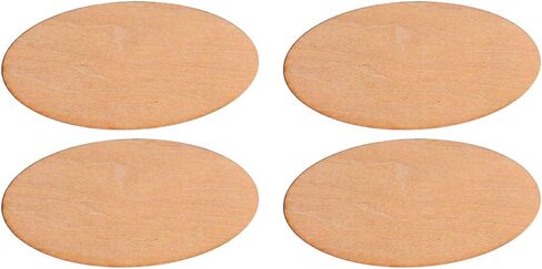 40pcs Unfinished Wood Cutouts Oval Wood Shapes Pieces Wood Discs Slices for DIY Craft Wedding Christmas Hanging Ornaments Tag in Saudi Arabia