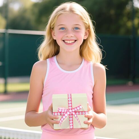 6 لفات 30 ياردة شرائط تنس ، 5/8 '' تنس جروس غرين شرائط الوردي الأخضر الشريط الحرف الزخرفي للهدية أقواس الشعر القوس الزهور الصنع الحزب ديكور. in Kuwait