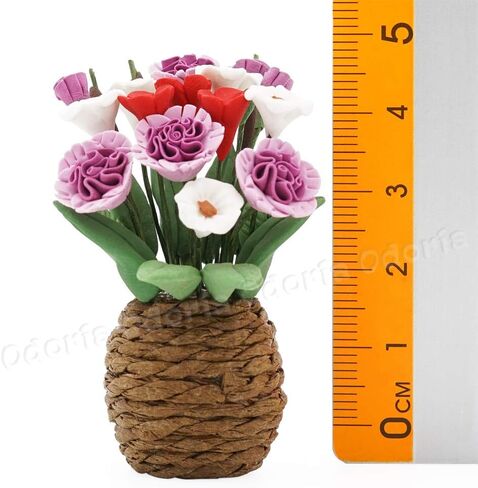 Odoria 1/12 مصغرات مصغرات وملحقات زخرفة الزهور دمية الديكور in Saudi Arabia
