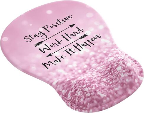 Ergonomic Mouse Pad with Wrist Rest,Cute Gel Mousepad Wrist Support - Small Mini Portable for Travel Mouse Pads for Desk Laptop,Computer,Office & Home Decor (Pink&Light Pink) in Kuwait