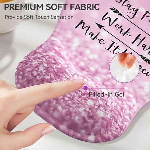 Ergonomic Mouse Pad with Wrist Rest,Cute Gel Mousepad Wrist Support - Small Mini Portable for Travel Mouse Pads for Desk Laptop,Computer,Office & Home Decor (Pink&Light Pink) in Kuwait