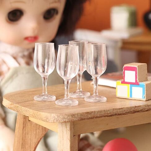 Doll House Goblet 20pcs Miniature Goblet Model, Dollhouse Wine Glasses, Miniatures Glasses, Miniature Wine Glasses, Glasses Drinking Cups Model for Dollhouse Decoration DIY Craft in Saudi Arabia