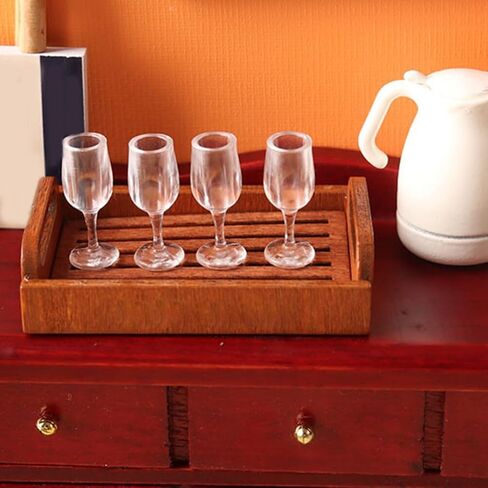 Doll House Goblet 20pcs Miniature Goblet Model, Dollhouse Wine Glasses, Miniatures Glasses, Miniature Wine Glasses, Glasses Drinking Cups Model for Dollhouse Decoration DIY Craft in Saudi Arabia