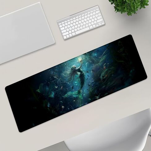 Elk and Mountain Extra Gaming Gaming Mouse Pad ، Desk Mat ، قاعدة مطاطية غير قابلة للانزلاق ، موسيباد للمدرسة ، العمل ، هدايا ديكور الإكسسوارات المنزلية 31.5 "× 11.8" in Kuwait