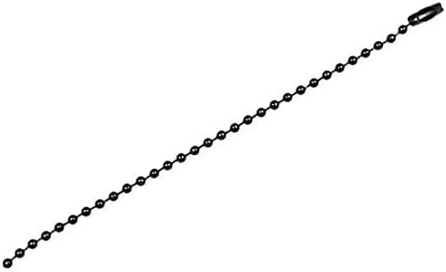 Viujuh 150 PCS 100mm 4 "سلسلة حبة مع مشبك موصل الكرة - 2.4 ملم حلقات مفاتيح سلسلة الكلب المعدنية نيكل الكلب (أسود) in Kuwait
