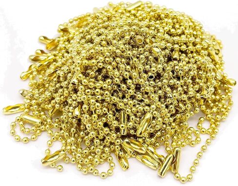 Viujuh 150 PCS 100mm 4 "سلسلة حبة مع مشبك موصل الكرة - 2.4 ملم حلقات مفاتيح سلسلة الكلب المعدنية نيكل الكلب (أسود) in Kuwait