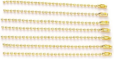 Viujuh 150 PCS 100mm 4 "سلسلة حبة مع مشبك موصل الكرة - 2.4 ملم حلقات مفاتيح سلسلة الكلب المعدنية نيكل الكلب (أسود) in Kuwait