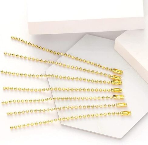 Viujuh 150 PCS 100mm 4 "سلسلة حبة مع مشبك موصل الكرة - 2.4 ملم حلقات مفاتيح سلسلة الكلب المعدنية نيكل الكلب (أسود) in Kuwait