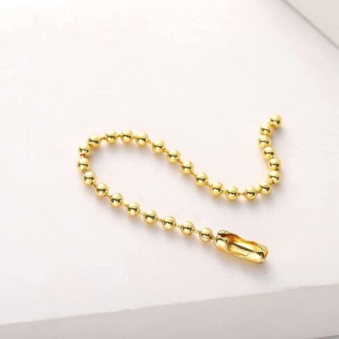 Viujuh 150 PCS 100mm 4 "سلسلة حبة مع مشبك موصل الكرة - 2.4 ملم حلقات مفاتيح سلسلة الكلب المعدنية نيكل الكلب (أسود) in Kuwait