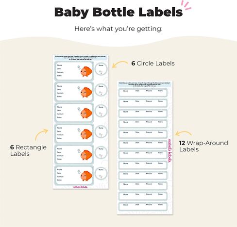 ملصقات Mabel’s Labels Baby Bottion-24 ملصقات قابلة للتخصيص للكتابة والكتابة للرعاية النهارية ، وتخزين الحليب والزجاجات-قابلة لإعادة الاستخدام ، غسالة الصحون ، معقم وميكروويف آمن in Saudi Arabia